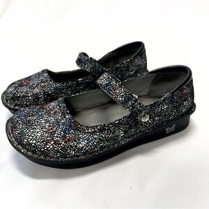 Alegria Belle Cathedral Mary Jane Comfort Shoes Multicolor Leather Size 41